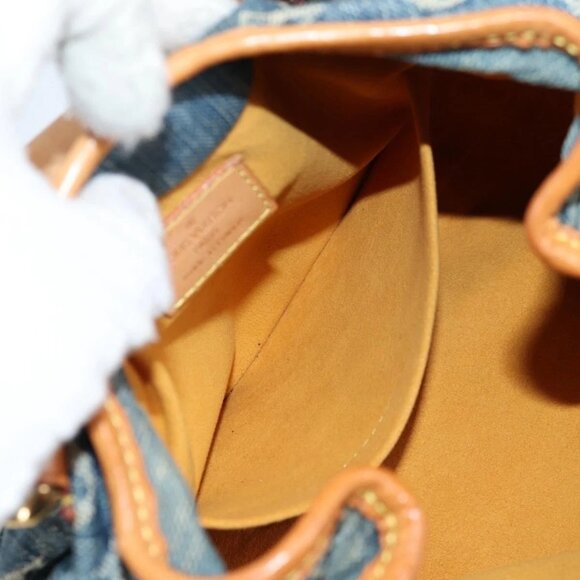 LOUIS VUITTON Monogram denim Preity Hand Bag Blue M95020 LV Auth 140355V - Picture 13 of 16